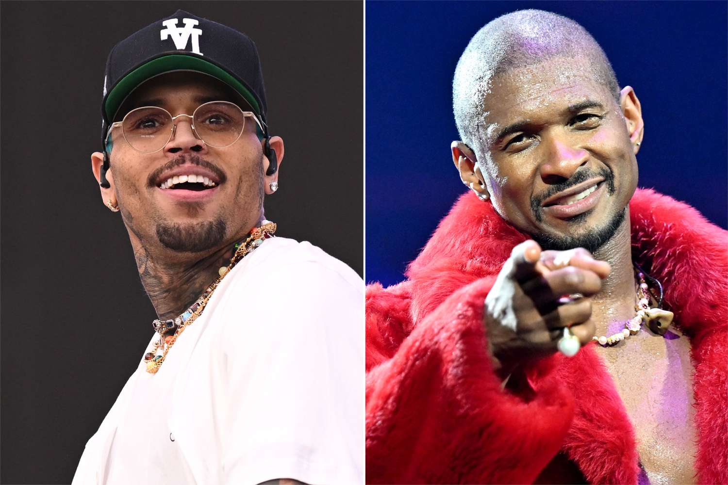 Usher and Chris Brown